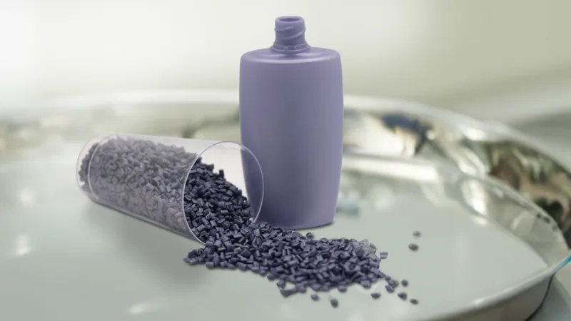 Polymer granulate and bottle under development